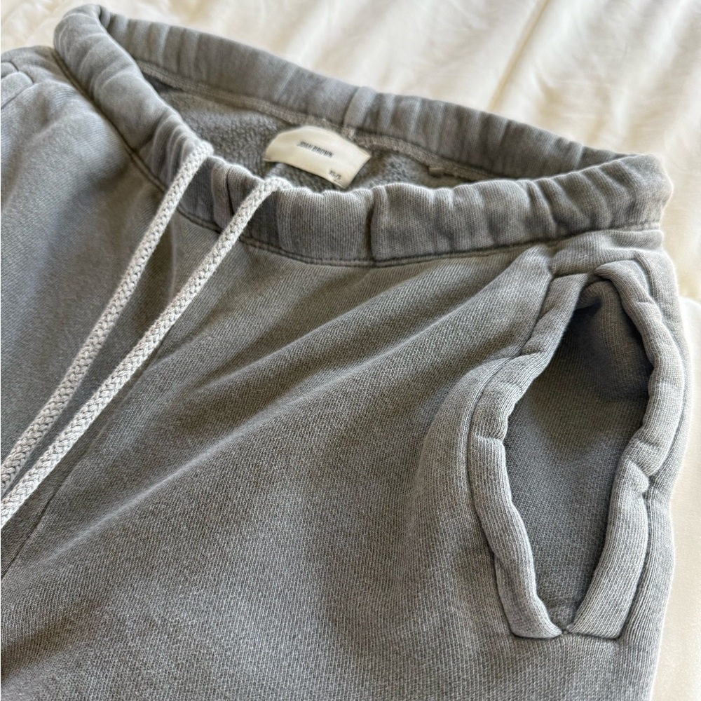 Joah Brown Light Gray Fleece-Lined Drawstring Waistband